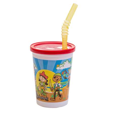 Wna-Fun Cups WNA-Fun Pirate Cup Lid & Straw 1 Cup, PK250 VK3PIRATE